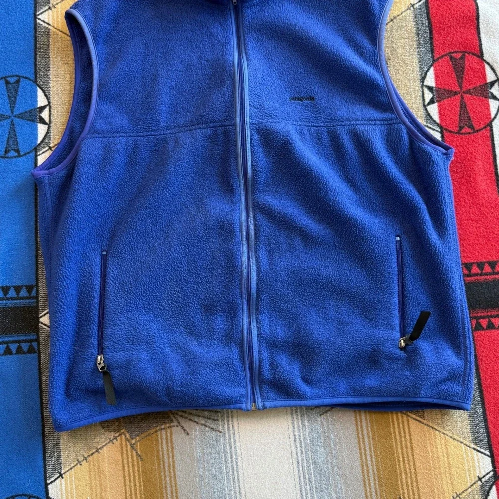 Patagonia Synchilla Fleece Vest Mens XXL Blue Full Zip Made in USA RN 51884